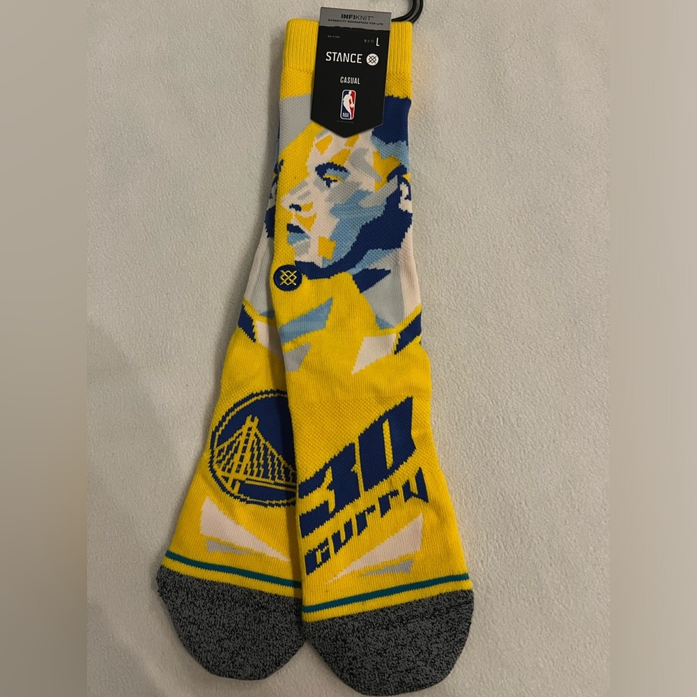 🔥STANCE Stephen Curry Profiler Crew Socks Golden State Warriors $20 PICK SIZE